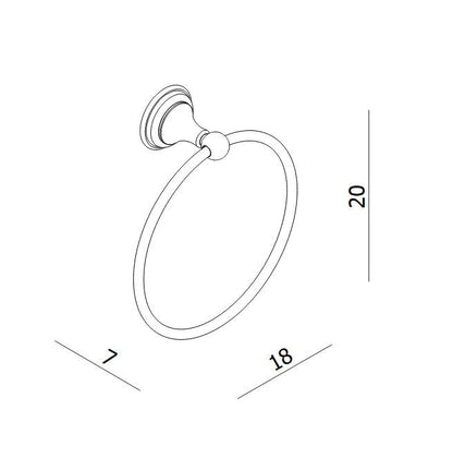 Crosswater Belgravia Wall Mounted Round Towel Ring