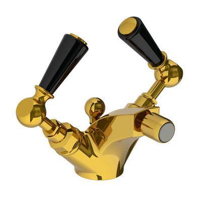 Lefroy Brooks Classic Black Lever Monobloc Bidet Mixer With Pop Up Waste (choose finish)