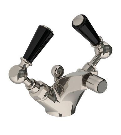 Lefroy Brooks Classic Black Lever Monobloc Bidet Mixer With Pop Up Waste (choose finish)
