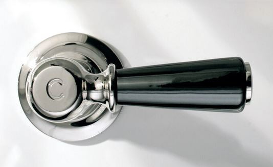 Lefroy Brooks Mackintosh Black Lever 3 Hole Basin Set with Pop Up Waste (choose finish)