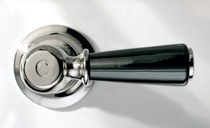 Lefroy Brooks Mackintosh Black Lever 3 Hole Basin Set with Pop Up Waste (choose finish)