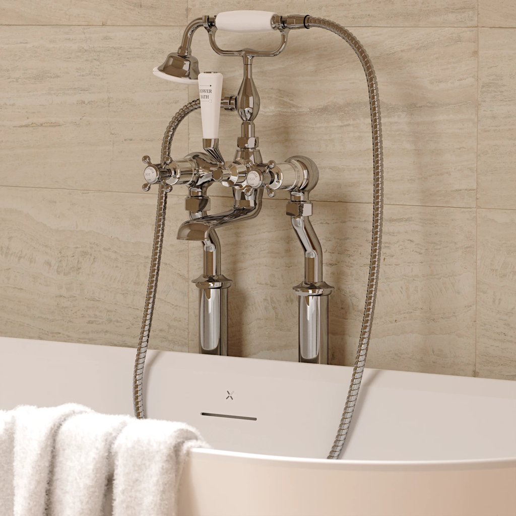 Crosswater Belgravia Crosshead Bath Shower Mixer with Kits & Legs