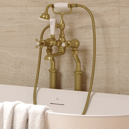 Crosswater Belgravia Crosshead Bath Shower Mixer with Kits & Legs