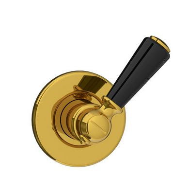 Lefroy Brooks Black Lever Flow Control "Plain" - Chrome