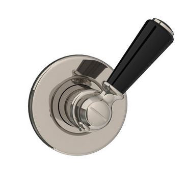 Lefroy Brooks Black Lever Flow Control "Plain" - Antique Gold