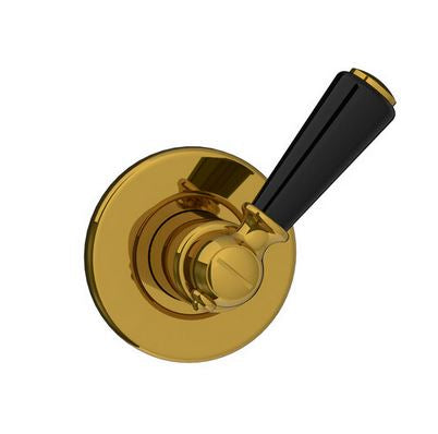 Lefroy Brooks Black Lever Flow Control "Plain" - Chrome