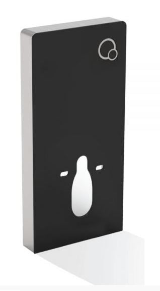 Essentials Touch Smart Push Button Wall Hung Cistern Frame in Black Gloss Finish