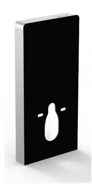 Essentials Senso Smart Touch Free Wave Flush Wall Hung Cistern Frame with Black Glass Finish