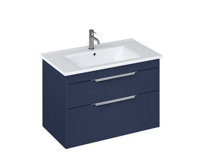 Shoreditch 85cm double drawer Vanity unit - Matt Blue