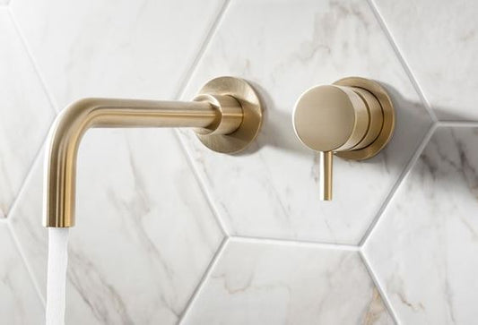 Crosswater MPRO Wall Mounted Basin Mixer Brushed Brass