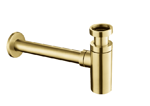 BDC Basin Contemporary Bottle Trap - Brushed Brass