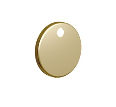 Round Brushed Brass Seat Hinge Cover Cap for Bathroom