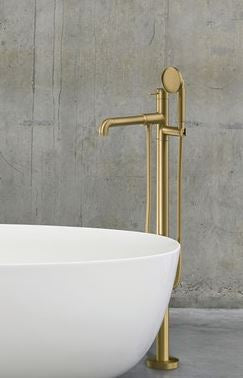 Crosswater MPRO Industrial Bath Shower Mixer Brushed Brass