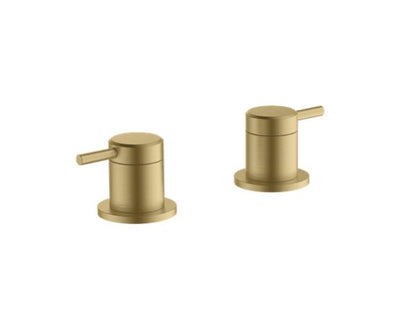 Hoxton Deck Mounted Panel Valves - Brushed Brass Finish