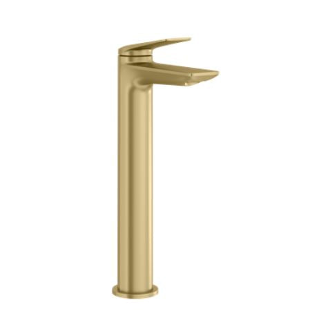 Greenwich Tall Mono Basin Mixer Brushed Brass
