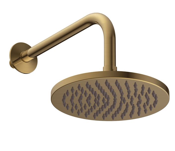 Hoxton 290mm Rain shower head and arm Brushed Brass