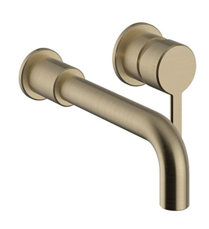 Dartmouth 2TH Wall Mounted Basin Mixer Brushed Brass