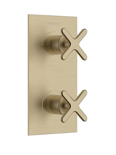 Salcombe 1 Outlet 2 Handle Concealed Brass shower valve