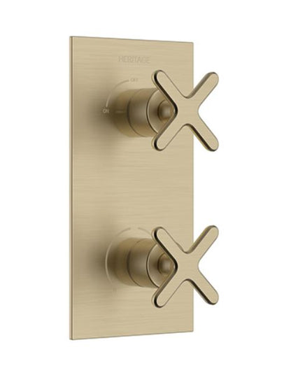 Salcombe 1 Outlet 2 Handle Concealed Brass shower valve