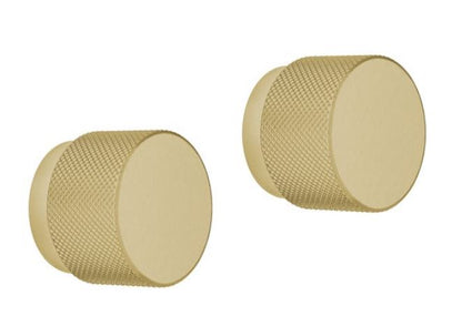 Crosswater Knurled Brushed Brass Furniture Handle (pair)