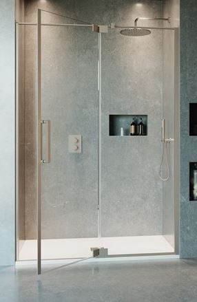 Optix 10 Pivot w/ Inline Panel 900mm - Stainless Steel