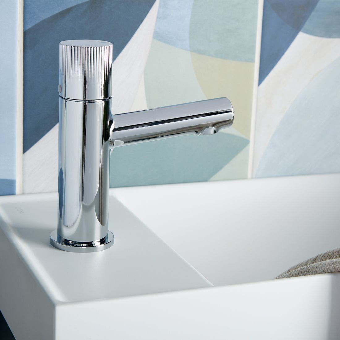 Vado Safari Leverless Cold Start Mini Mono Basin Mixer with Universal Basin Waste