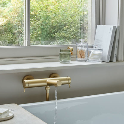Vado Safari Lever Wall Mounted Exposed Thermostatic Bath Shower Mixer with Easyfit Brackets