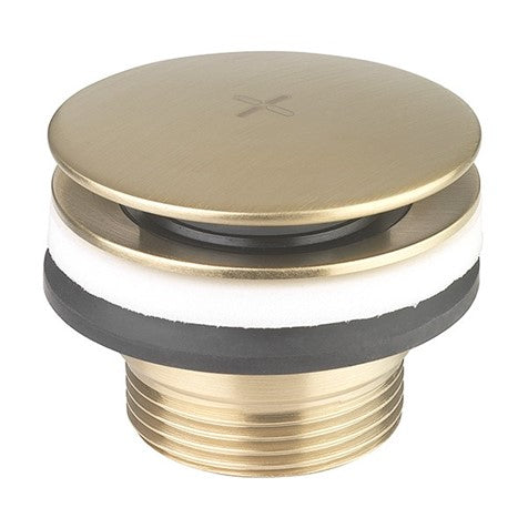 Crosswater Universal Basin Click Clack Waste-Brushed Brass