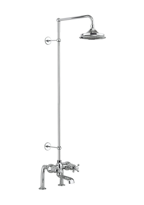 Tay Thermostatic Bath Shower Mixer w/ Swivel Arm & 6' Rose