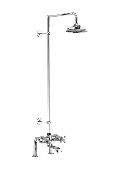 Tay Thermostatic Bath Shower Mixer w/ Swivel Arm & 6' Rose