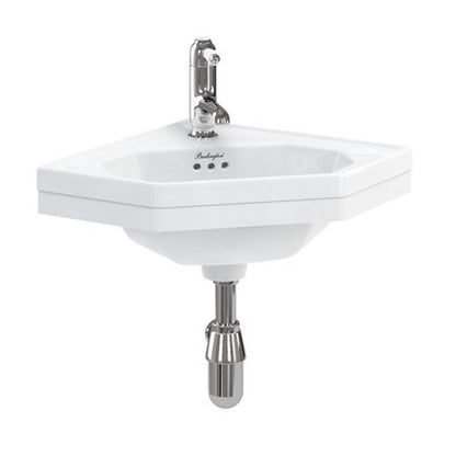 Burlington Edwardian 598 x 450 Corner Basin 1 Tap Hole