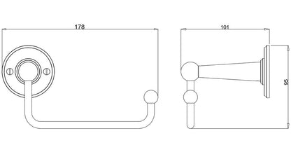 Burlington Toilet roll holder (no Cover)