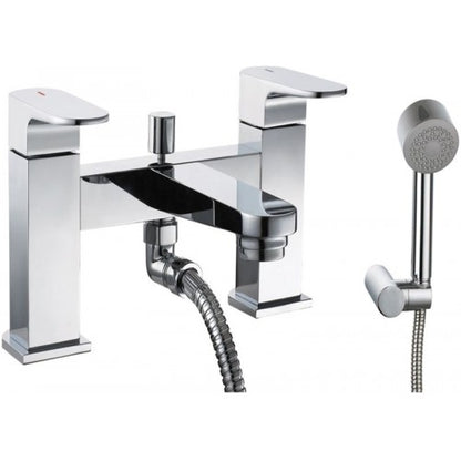 Just Taps Base Deck Mounted Bath Shower Mixer With Kit
