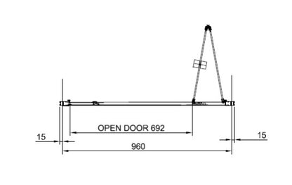 Crosswater Clear 6 Bi-Fold Door 1000mm Silver Frame 6mm