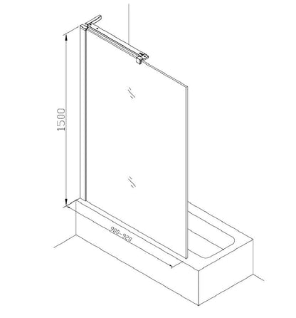 Crosswater Clear 6 Fixed Single Panel - Matt Black