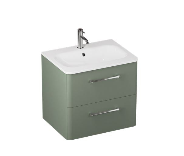 Camberwell 600mm Wall Mounted Vanity Unit Earthy Green