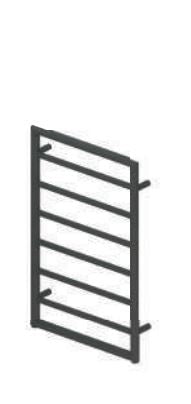 800 X 500mm Mitre Designer Matt Anthracite Heated Towel Rail
