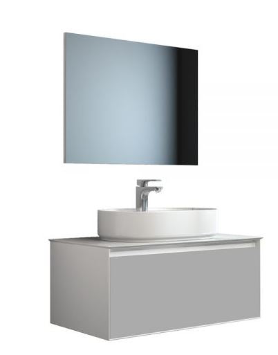 Essentials Essence 800mm single Drawer cabinet in Cashmere