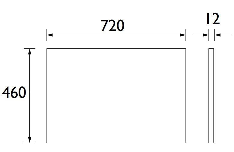 Caversham 700mm Worktop - White Marble Effect