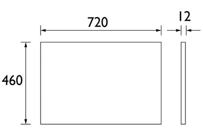 Caversham 700mm Worktop - White Marble Effect