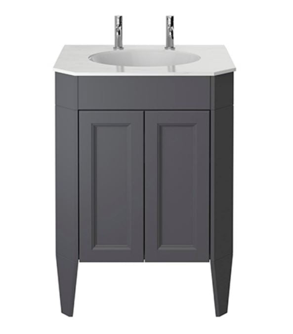 Caversham Free Standing Graphite Vanity Unit Graphite