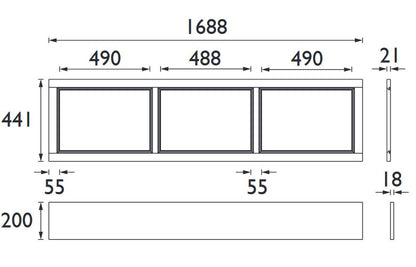 Caversham 1700mm Front Panel Chantilly