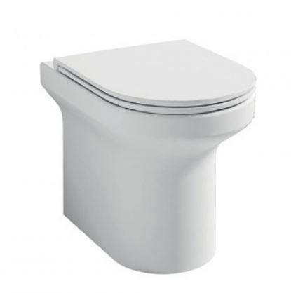 Essentials Alma Rimless Back To Wall 420mm High Pan