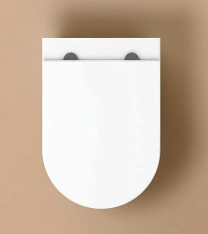 Essentials Alma Rimless Back To Wall 420mm High Pan