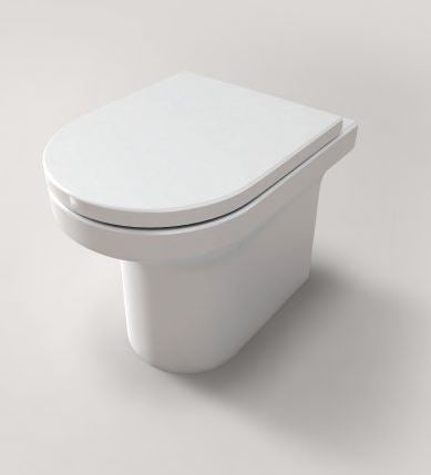 Essentials Alma Rimless Back To Wall 420mm High Pan