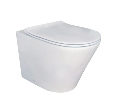 Essentials Arco 520mm Rimless Back To Wall Pan