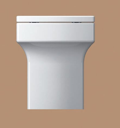 Essentials Dekka Square White Gloss Back To Wall Pan