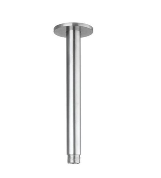 3ONE6 Ceiling Mounted Shower Arm in Brushed Stainless Steel