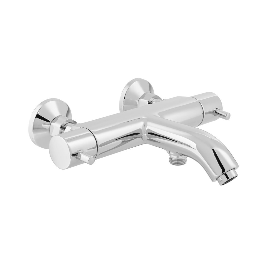 VADO CELSIUS Wall Mounted Thermostatic Bath Shower Mixer Tap - Chrome Finish