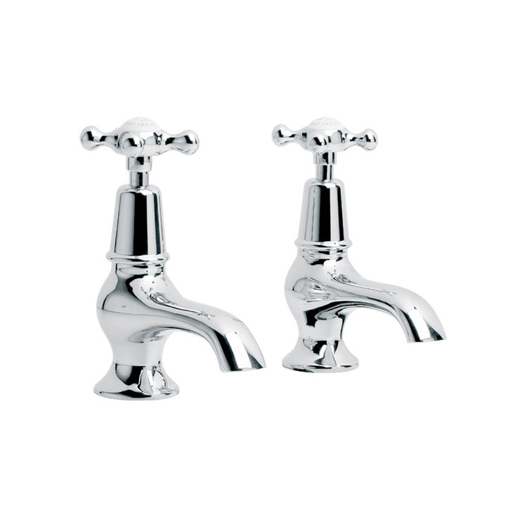 Lefroy Brooks Connaught Bath Pillar Taps (choose finish)